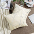 GIGIZAZA Decorative Couch Pillow Covers, Set of 2, 24 x 24 White Thick Cushion Pillows for Sofa