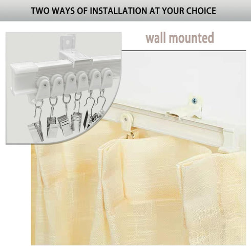 KOLAKO Curtain Track Accessories for 20Ft Flexible Bendable Ceiling Wall Mount Curved Curtain Track Hardware