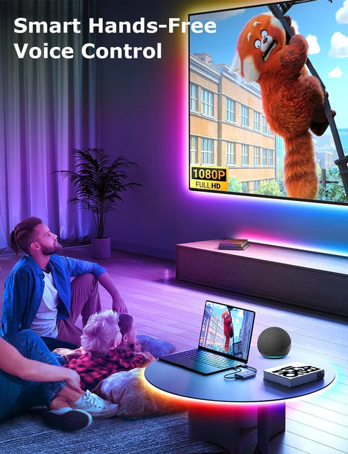 82FT RGB+IC LED Strip Lights, Continuous Connection Smart LED Lights for Bedroom, Bluetooth LED Lights APP Control