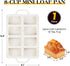 Mini Loaf Pans Silicone, Nonstick Small Bread Pans for Baking, 8 Cavity, 2 Pcs, Cream