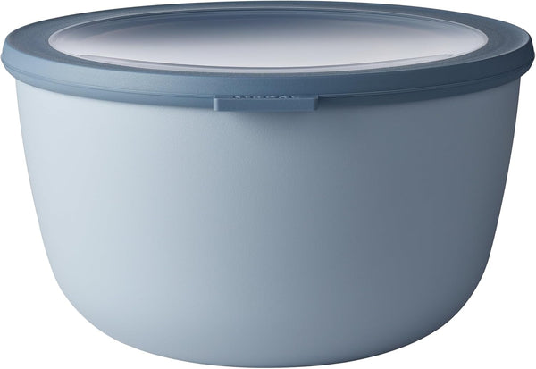 Mepal Cirqula 101oz Multi Food Storage Bowl - Nordic Blue with Transparent Lids, Microwave & Dishwasher Safe