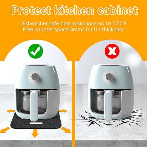 6 PCS Heat Resistant Mat for Air Fryer, 12 * 14in Countertop Protector Mat for Coffee Maker and Oven