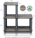 2-Tier 3-Cube Furinno TURN-N-TUBE Storage Shelves, Ladder Shape Book Shelf with Open Frame Design, Corner Shelf