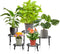 Tosnail 5 Pack Metal Plant Stands for Indoor and Outdoor Planters, Flower