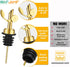 2 WAFJAMF Pcs Weighted Stainless Steel Bottle Pourers, Self Closing Olive Oil Dispenser Spout, Auto Flip Feature Liquor
