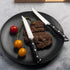 6-Piece Set, 4.7 Inch Alata Steak Knives with Serrated Edge Razor-Sharp Dinner Knives, Full-Tang Construction