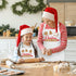 2 Pack Christmas Matching Aprons for Kids and Adults, Christmas Baking Crew, White Kitchen Aprons with 2 Pockets for