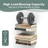 4 2 Pack(White) Mefirt Invisible Floating Bookshelves for Wall, Tier Vertical Spine Book Tower, Heavy Duty Floating