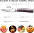 PAUDIN Paring Knife, 3.5 Inch High Carbon Stainless Steel, Ultra Sharp Small Kitchen Knife with Gift Box