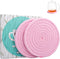 4.8" Sakura Pink Cotton Coasters for Drinks Set of 2 Soft Absorbent