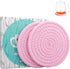 4.8" Sakura Pink Cotton Coasters for Drinks Set of 2 Soft Absorbent