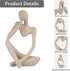 Sandstone Resin Thinker Style Abstract Sculpture Statue Collectible Figurines Home Office Bookshelf Desktop Decor(Small