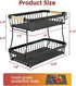 2 Counter 2 2026 Sevenblue Tier Large Fruit Basket for Kitchen with Mobile Banana Hangers, Pro Detachable Metal Fruit