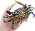 6" WitnyStore Blue Rainbow Crab Artistic Blown Glass Figurine Premium Hand-Blown Statue Tabletop Decoration Unique