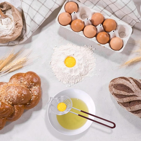 NileHome Egg Separator Egg Yolk White Separator Stainless Steel Egg White Yolk Sifting Filter Egg Divider Kitchen Tool