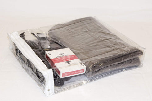 10-Pack Clear Vinyl Storage Bags with Display Pocket, 9 x 11 x 2 Inch