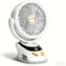 PILSAMAS Clip on Fan Rechargeable with LED Light, 10000mAh Battery & Digital Display,