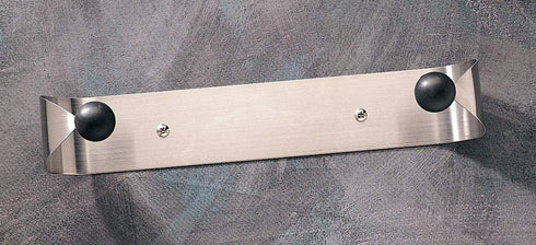 Compact Silver and Black Paper Towel Holder - Under Cabinet Design