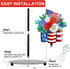 4th 250th Countertop JarThenaAMCS Patriotic Vase Paper Towel Holder Stand of July American Flag Star Flower Metal