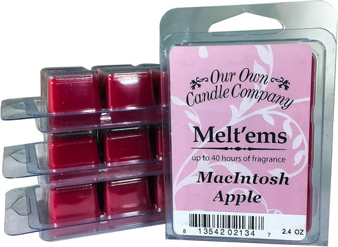 Our Own Candle Company Premium Wax Melt, Macintosh, 6 Cubes, 2.4 oz, 4 Pack