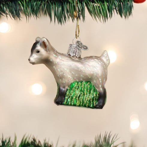 Old World Christmas Pygmy Goat Glass Blown Ornaments for Christmas Tree