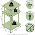 3-Tier Furinno JUST Side Table, End Table, Open Shelves Night Stand, Bedside Table, Toolless Assembly, for Living Room
