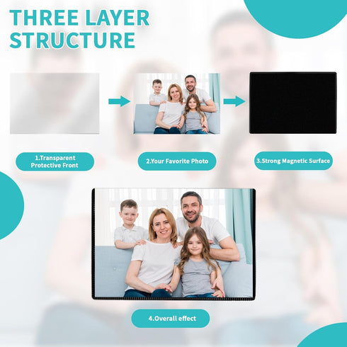 Magnetic Picture Frame, 10 Pack - Reusable 4"x6" Magnetic Photo Frames with White Border for Home & Office
