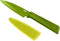 KUHN RIKON Colori+ Non-Stick Straight Paring Knife, 4 inch Blade, Green with Safety Sheath