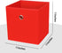 Foldable Storage Cubes Bins, 11 Inch Cloth Storage Cube Fabric Box Organizer Baskets with Dual Handles, Set of 6 (Red)