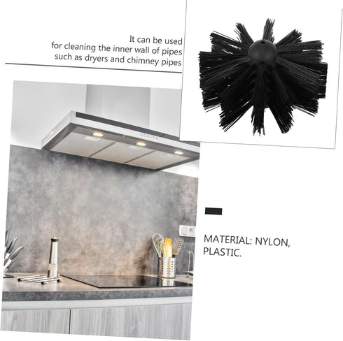 2pcs Chimney Brush Dryer Vent Cleaner Drill Attachment - Duct Brush Replacement Vent Brush Cleaning Tools