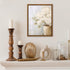 KBKBART Framed Wall Art Vintage Floral Bathroom Canvas Painting White Hydrangeas Flower Prints for Bedroom Living Room