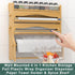 Shelf,4 1 12" Foil Plastic Wrap Organizer Dispenser - Wall Mounted Bamboo Kitchen Paper Towel Holder with Spice in Roll