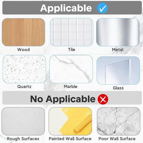 4 Pack Lsnisni Shower Caddy Adhesive Replacement, Strong Adhesive Hooks for Shelf, Waterproof Shower Adhesive Strips