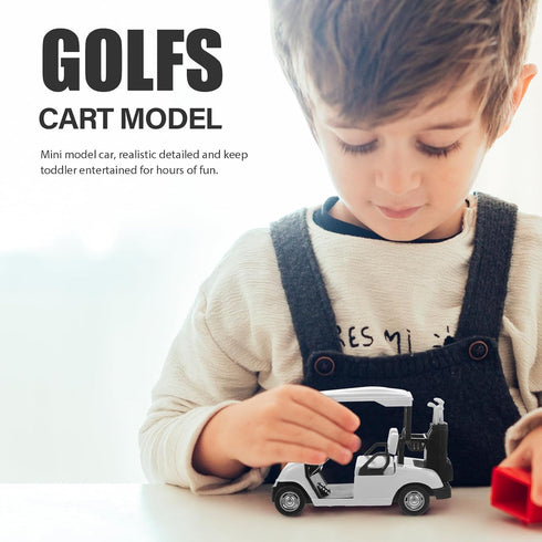 WINOMO Die-cast Model Metal Golf Cart, Pull Back Action Mini 1:20 Scale Vehicle for Kids Party Favor