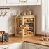 Countertop, 3 WOWLIVE Bamboo Bread Box for Kitchen Large Layers Bread Storage Container for Homemade Bread with Window