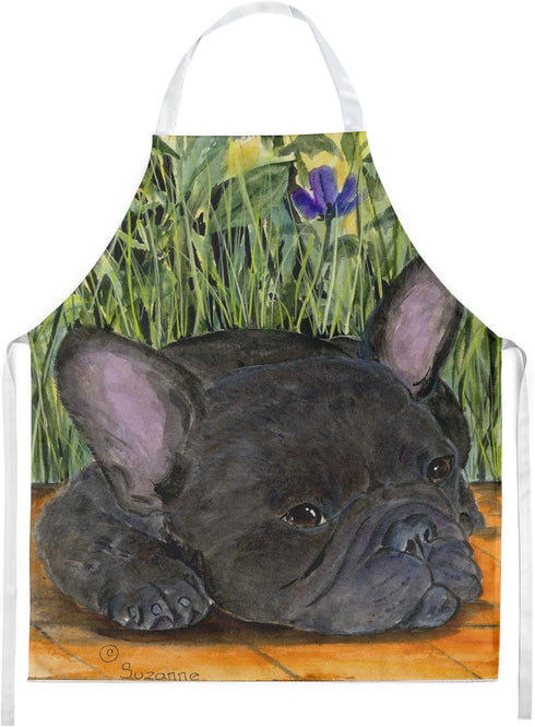 Caroline's Treasures SS8674APRON French Bulldog Apron for Adult Women Men, Unisex, Large, Multicolor, Cooking Kitchen