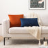 Mixhug Decorative Throw Pillow Covers, Velvet Cushion Covers, Solid Throw Pillow Cases, Burnt Orange, 20 x 20 Inches,