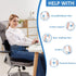 Tailbone SAIREIDER Seat Cushion and Lumbar Support Pillow for Office Chair, Memory Foam Car Seat Cushions Back Support
