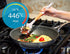 Silicone Cooking Utensils Set (6 pcs) – Natural Wood Kitchen Utensils, Eco Friendly & BPA Free, Non-Scratch, White