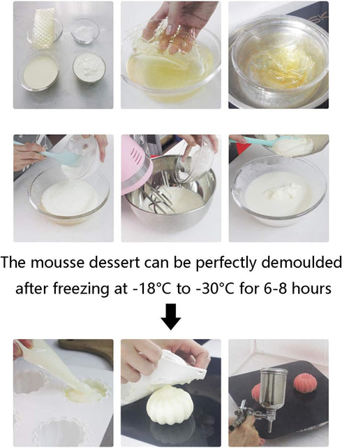 OCPO KITCHEN Eclair Silicone Mold for Baking Mousse Cake, 3D Baking Mold for Cakes, 8-Cavity