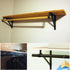 4 Packs Heavy Duty Closet Shelf and Rod Bracket, Eau Black Closet Shelf Bracket with Rod Support for Storage