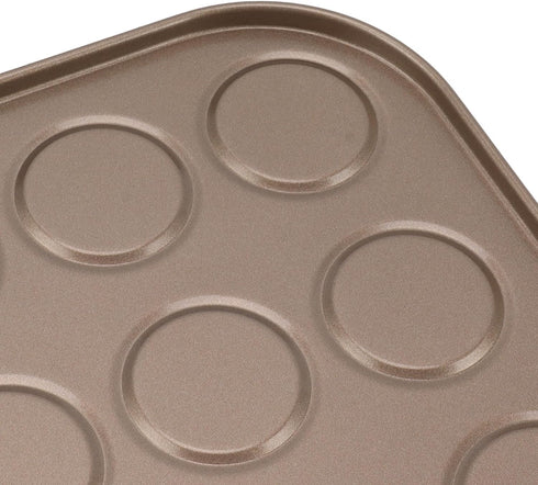 Pssopp Muffin Top Pan, Carbon Steel Muffin Baking Cupcake Tin for Yorkshire Pudding, Pies, Muffins (15 Hole)