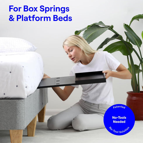 BedShelfie Bedside Shelf for Bunk Bed & Top Bunk, College Dorm Room Essentials, Floating Bed Side Table Tray Storage,