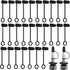 Zopeal 100 Pieces Pourers Dust Caps, Black Covers with Loop for Olive Oil Liquor Bottle Spout