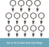 Kenney Brown Clip Curtain Ring, 5/8 In. To 3/4 In. (14-Pack)