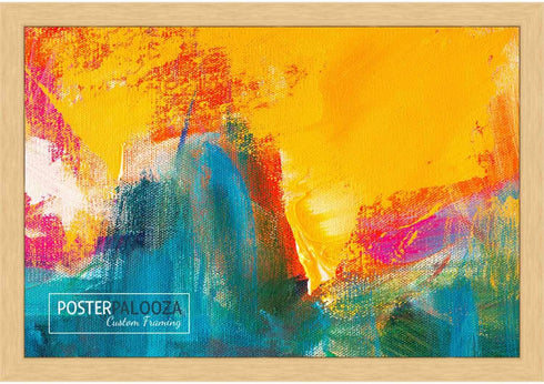 Poster Palooza 6x9 Traditional Natural Wood Picture Frame with UV Acrylic & Hanging Hardware