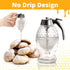 8 Oz CLEVLI Honey Dispenser No Drip Glass with Stand Honey Jar Clear Glass Honey Container with Dipper Maple Syrup