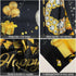 40th Birthday Decorations Door Banner, Black Gold Happy 40th Birthday Sign Poster Decor, 6.1ft x 3ft Fabric Backdrop