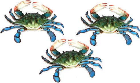Charlotte International 6 inch Maryland Blue Crab Set of 3 Beach Tiki Bar Wall