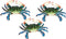 Charlotte International 6 inch Maryland Blue Crab Set of 3 Beach Tiki Bar Wall